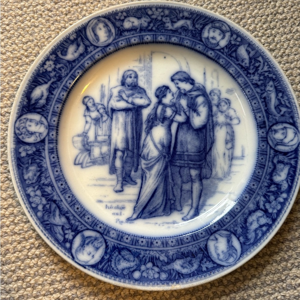 Wedgwood Flow Blue IVANHOE and ROWENA Dinner Plate